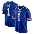 Men's Buffalo Bills Number 1 Dad Royal Game Jersey