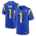 Men's Los Angeles Rams Number 1 Dad Royal Game Jersey