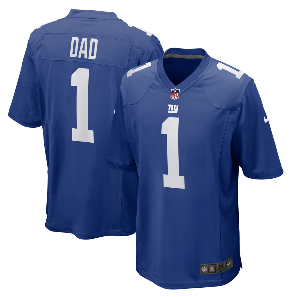 Men's New York Giants Number 1 Dad Royal Game Jersey