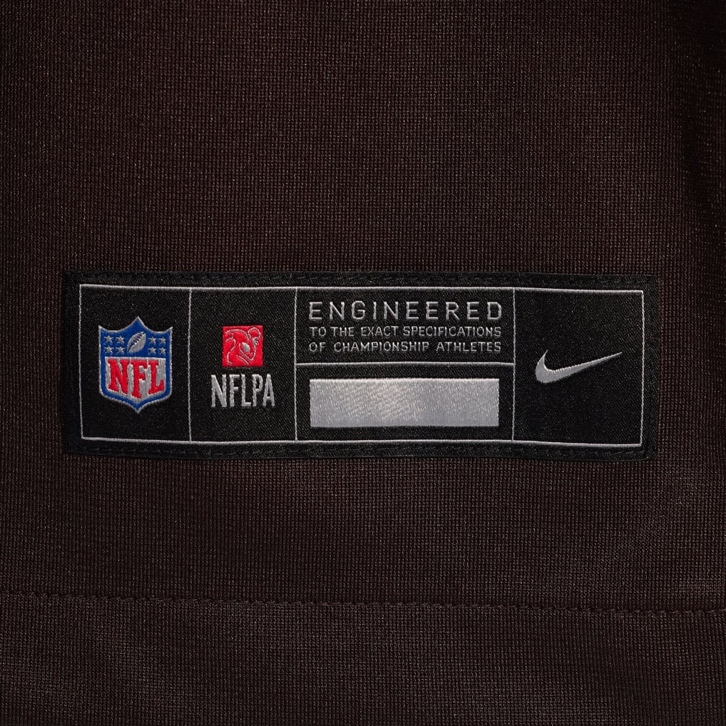 Men's Cleveland Browns Number 1 Groom Brown Game Jersey