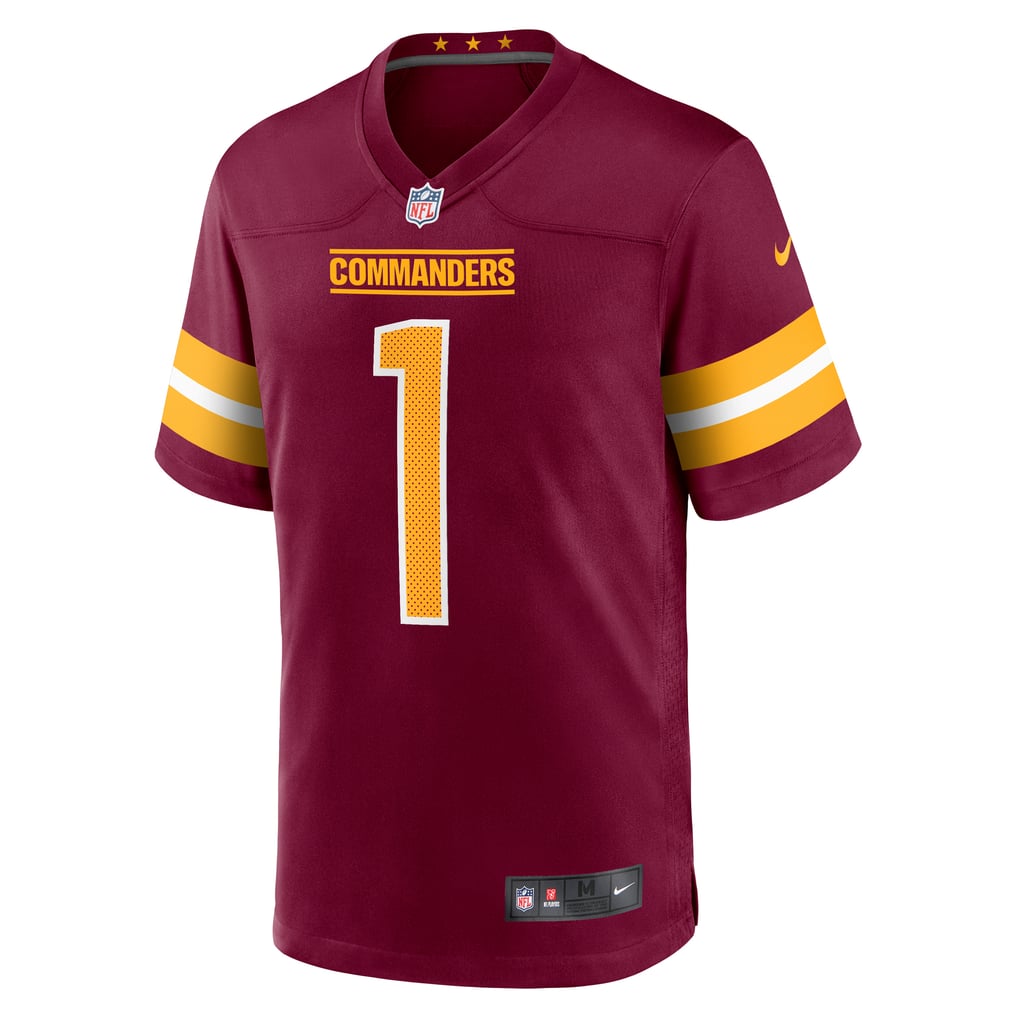Men's Washington Commanders Number 1 Groom Burgundy Game Jersey