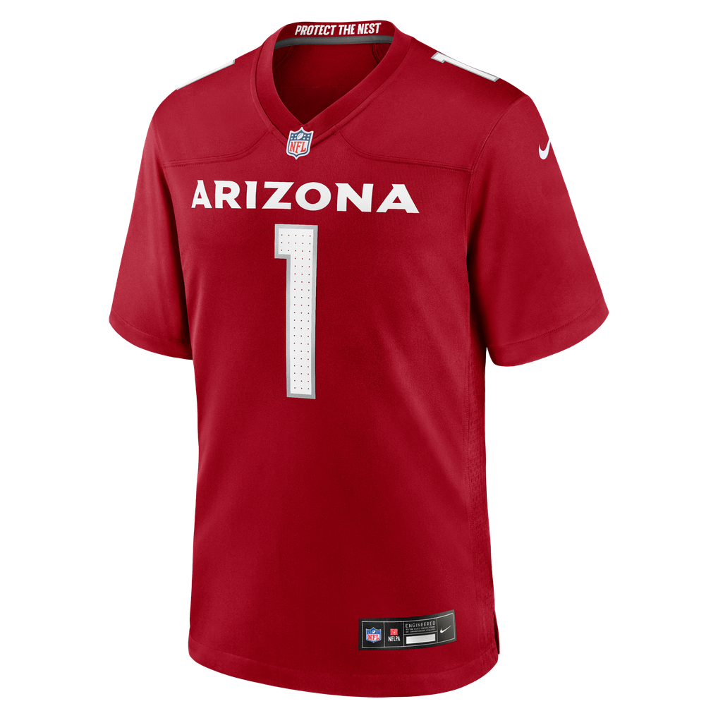 Men's Arizona Cardinals Number 1 Groom Cardinal Game Jersey