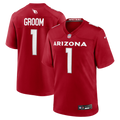 Men's Arizona Cardinals Number 1 Groom Cardinal Game Jersey