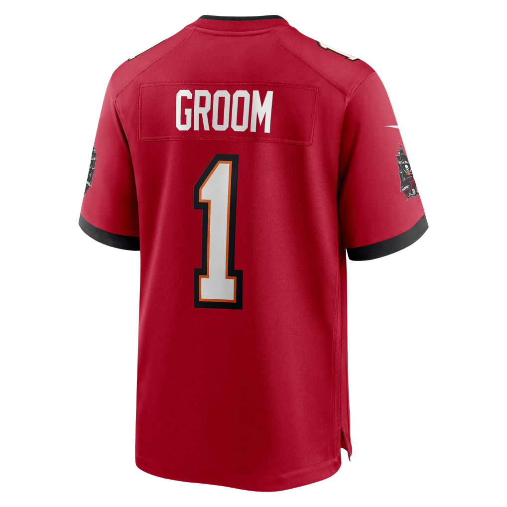 Men's Tampa Bay Buccaneers Number 1 Groom Red Game Jersey
