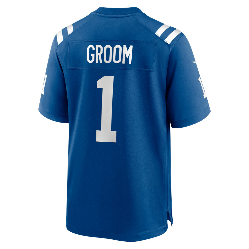 Men's Indianapolis Colts Number 1 Groom Royal Game Jersey
