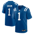 Men's Indianapolis Colts Number 1 Groom Royal Game Jersey