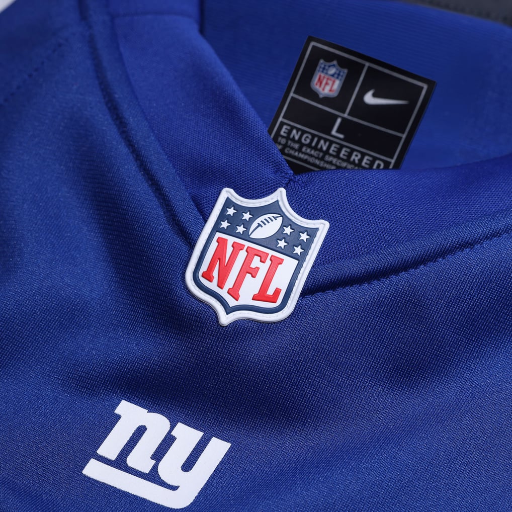 Men's New York Giants Number 1 Groom Royal Game Jersey