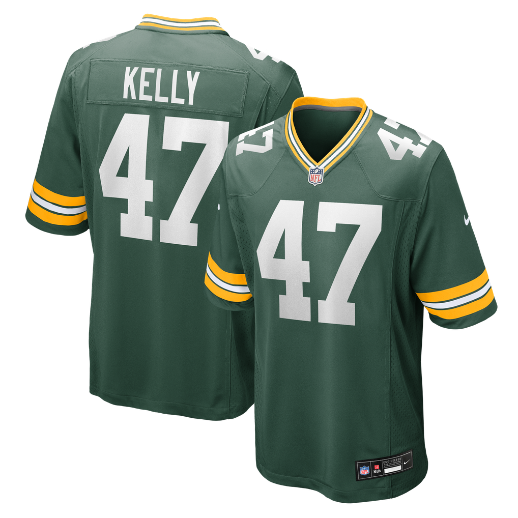 Men's Green Bay Packers Nyjalik Kelly Green Team Game Jersey