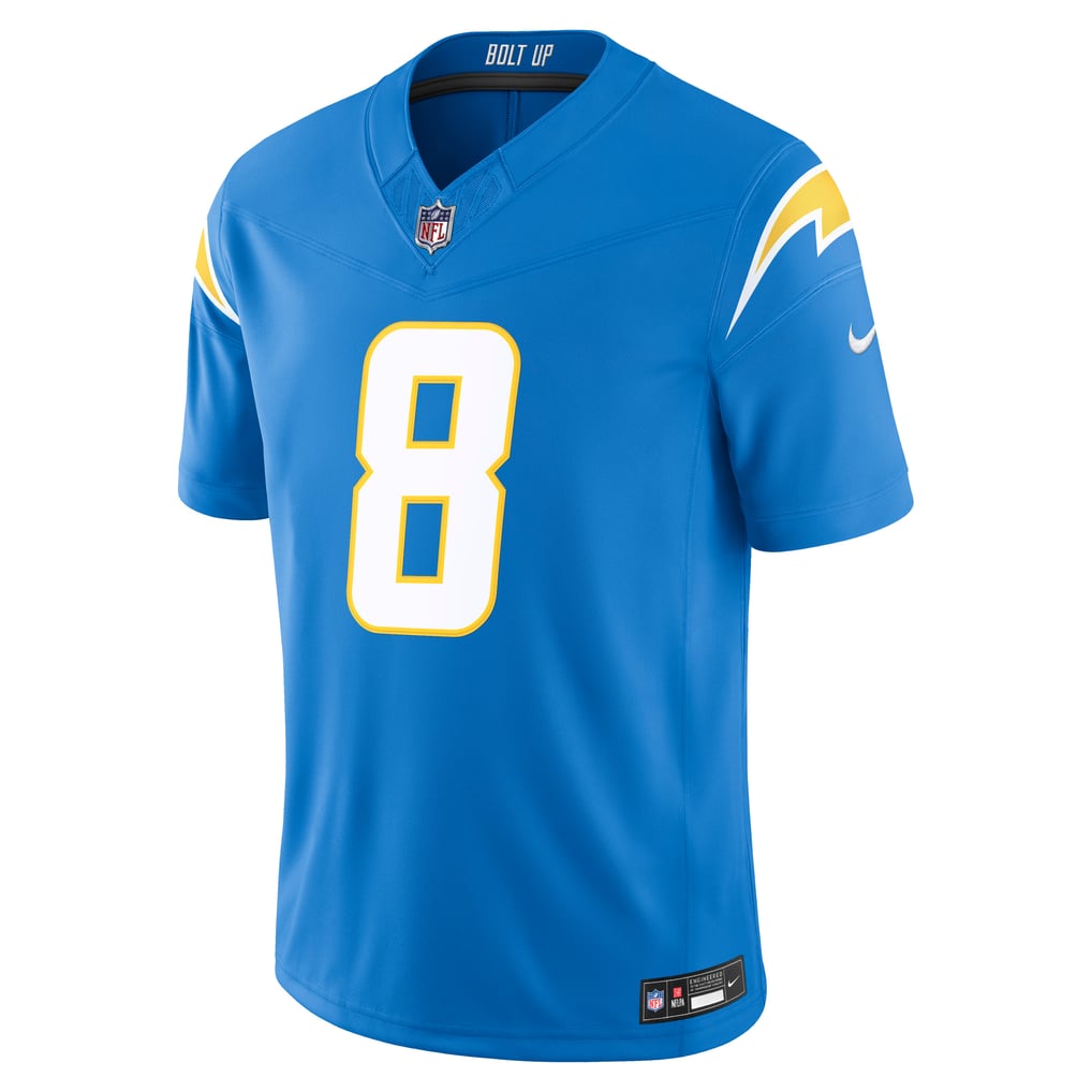 Men's Los Angeles Chargers Omarion Hampton Powder Blue Team Vapor F.U.S.E. Stitched Limited Jersey