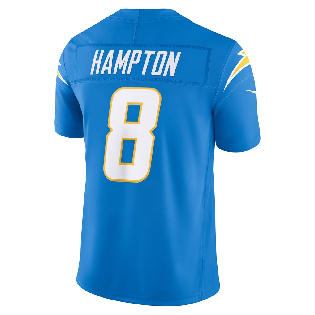 Men's Los Angeles Chargers Omarion Hampton Powder Blue Team Vapor F.U.S.E. Stitched Limited Jersey