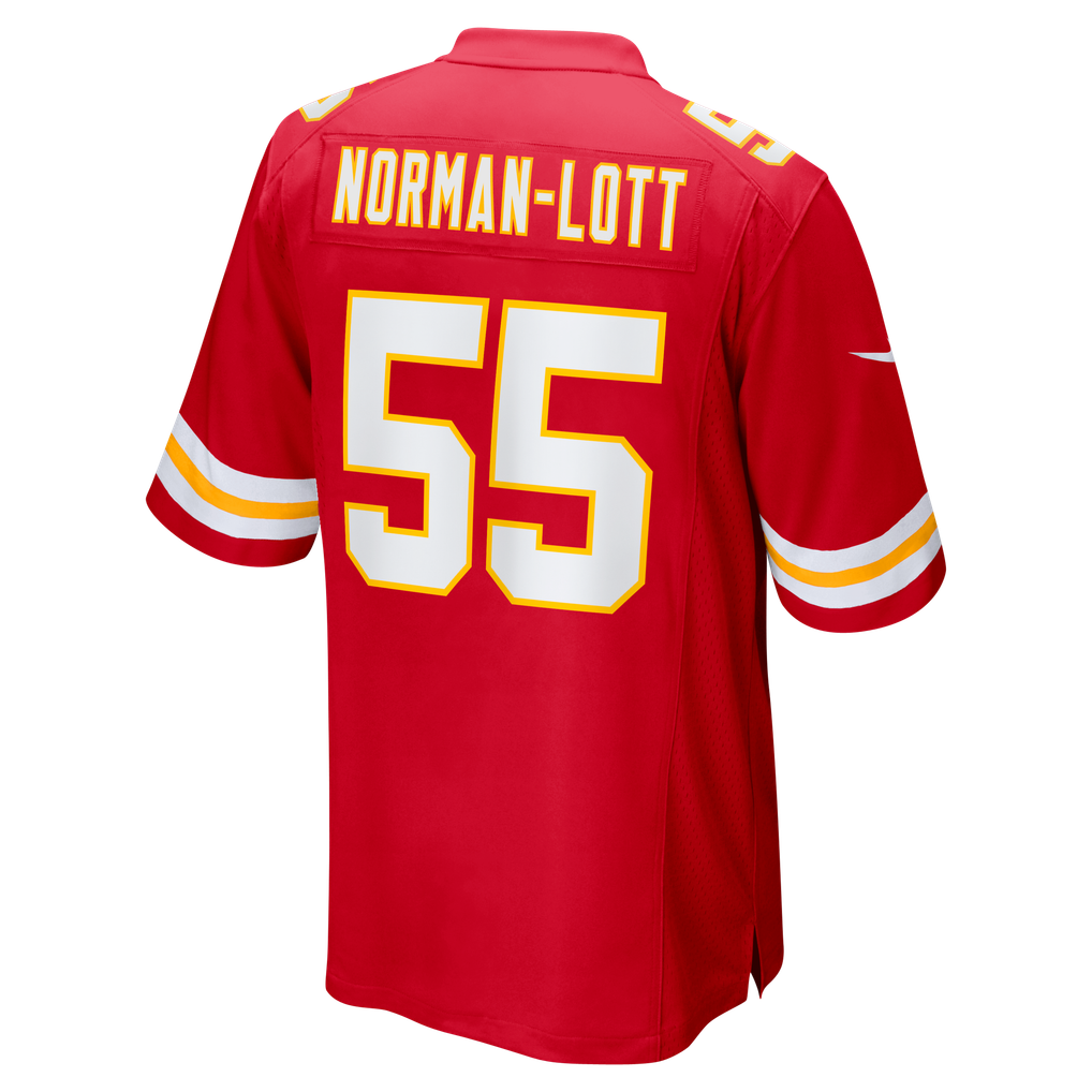 Men's Kansas City Chiefs Omarr Norman-Lott Red Team Game Jersey