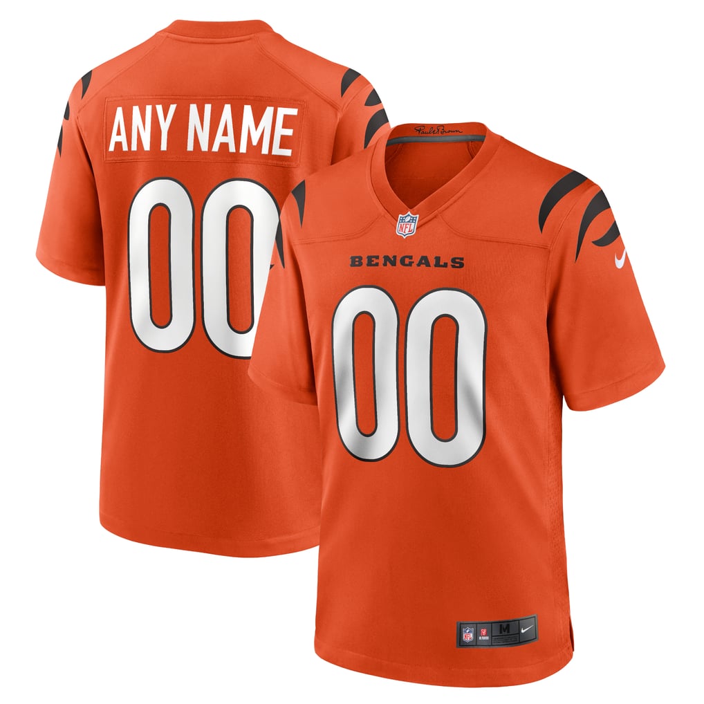 Men's Cincinnati Bengals Orange Alternate Game Custom Jersey