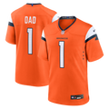 Men's Denver Broncos Orange #1 Dad Game Jersey