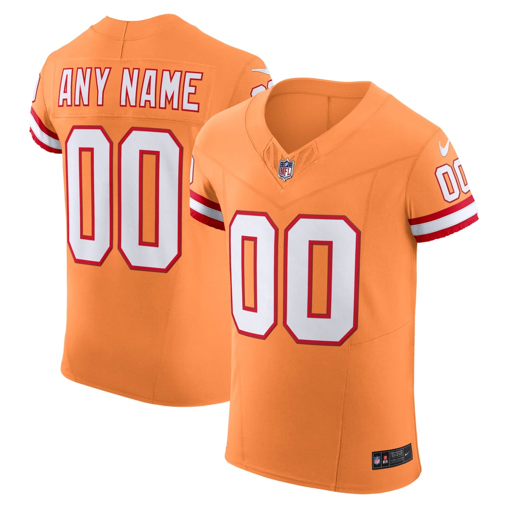 Men's Tampa Bay Buccaneers Orange Vapor F.U.S.E. Elite Custom Jersey