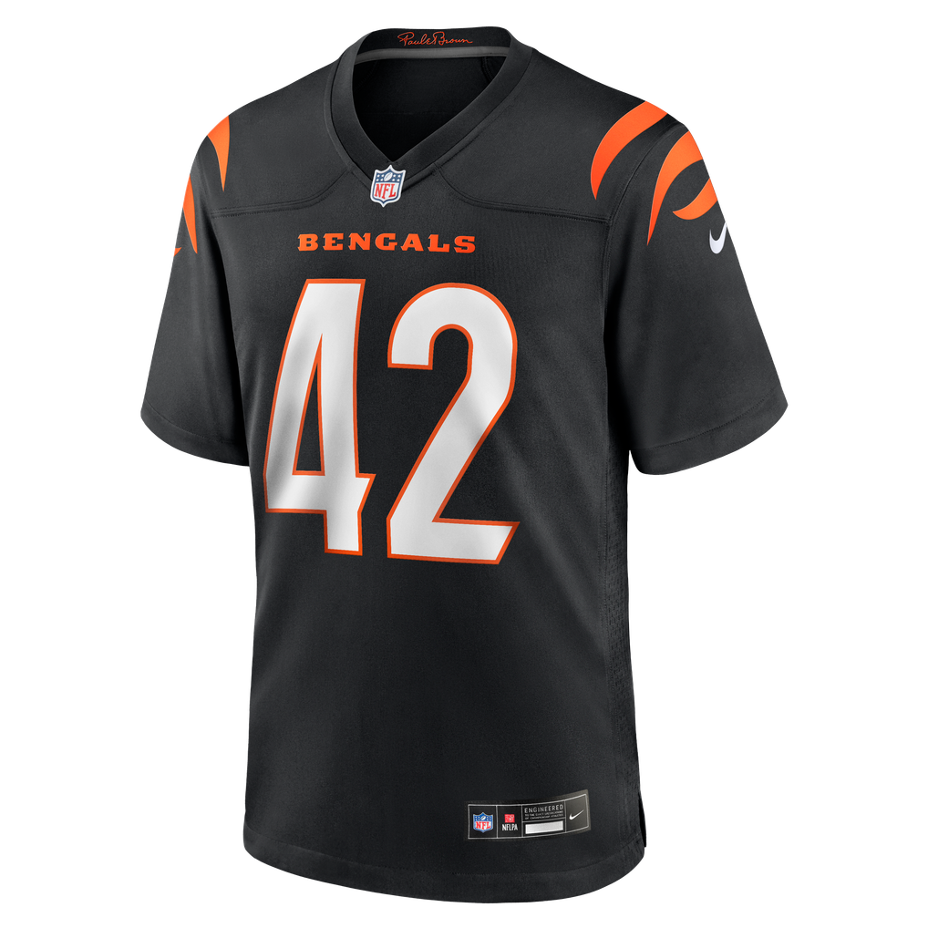 Men's Cincinnati Bengals Oren Burks Black Team Game Jersey