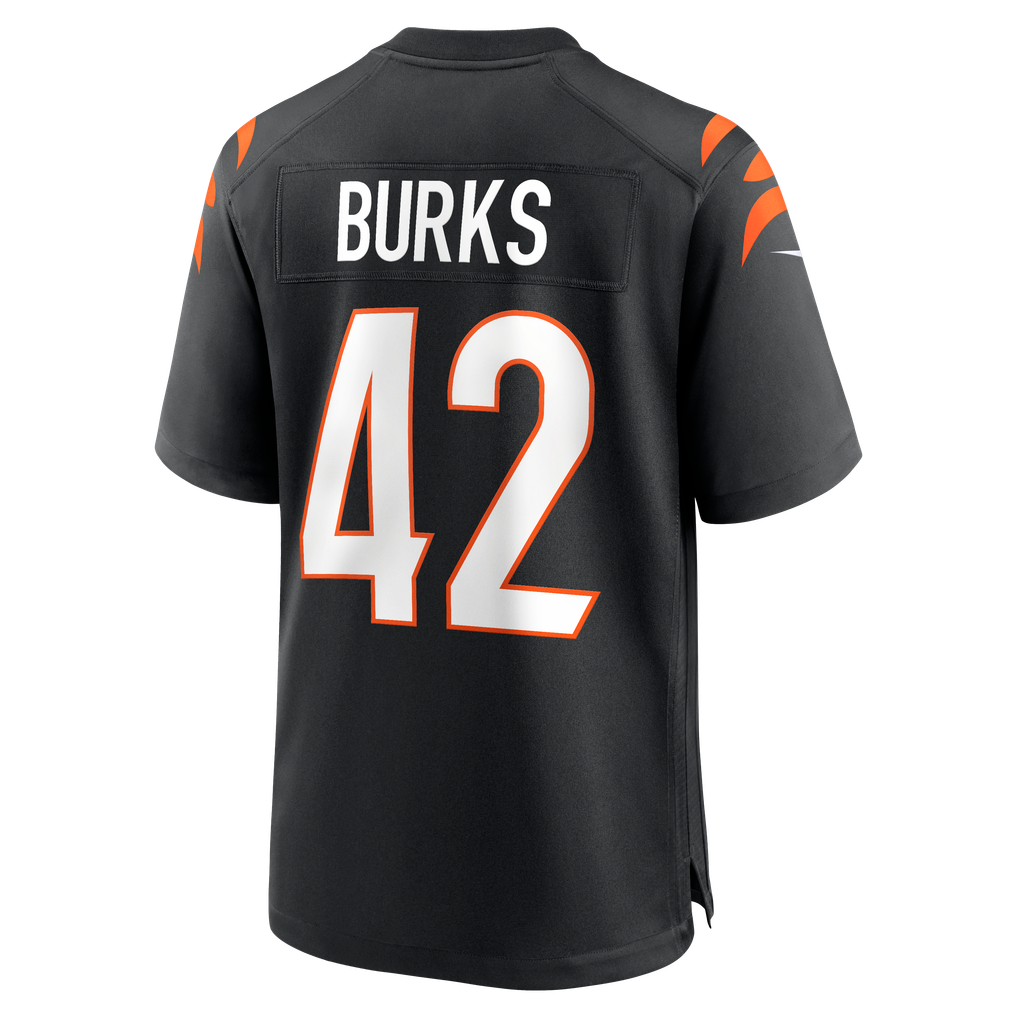 Men's Cincinnati Bengals Oren Burks Black Team Game Jersey