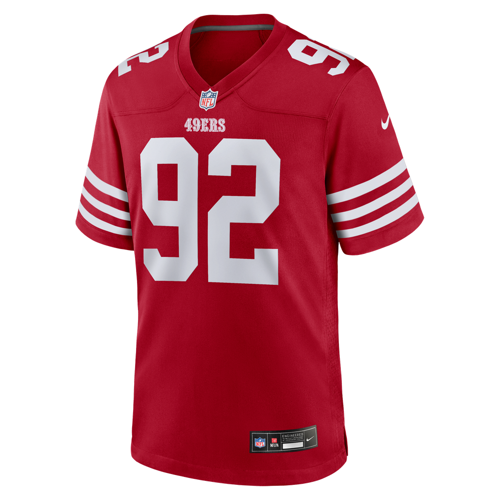 Men's San Francisco 49ers Osa Odighizuwa Scarlet Team Game Jersey