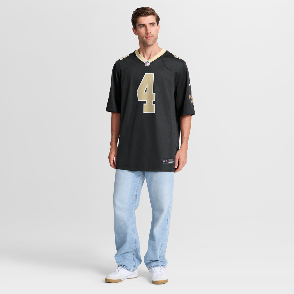 Men's New Orleans Saints Oscar Delp Black Team Game Jersey