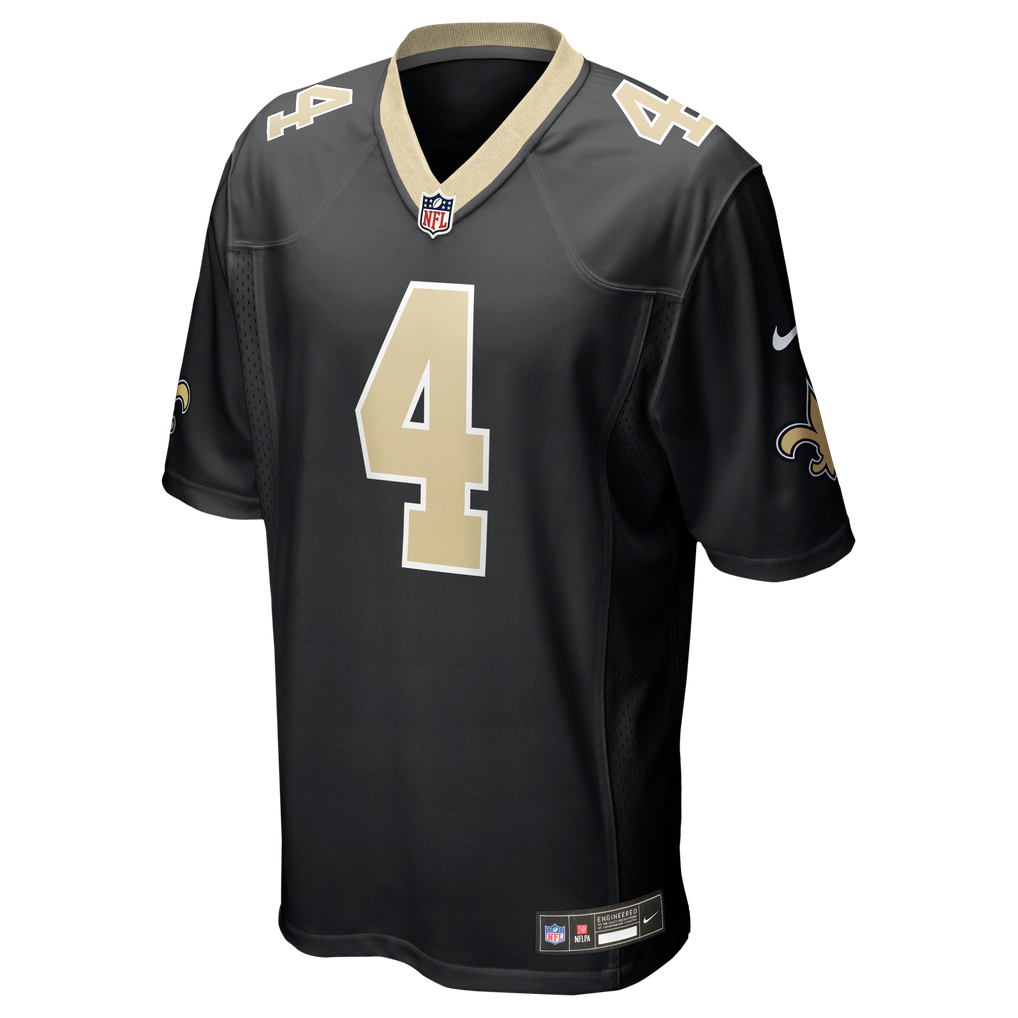 Men's New Orleans Saints Oscar Delp Black Team Game Jersey