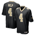 Men's New Orleans Saints Oscar Delp Black Team Game Jersey