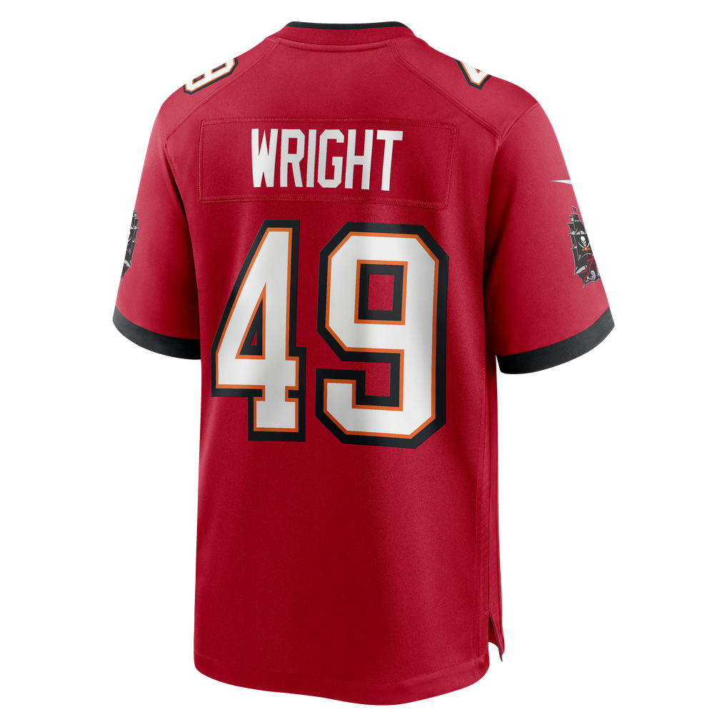 Men's Tampa Bay Buccaneers Owen Wright Red Team Game Jersey