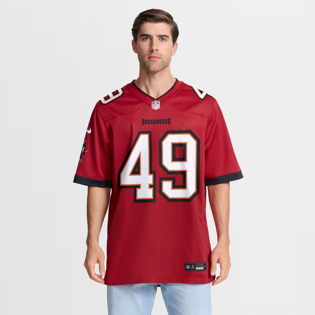 Men's Tampa Bay Buccaneers Owen Wright Red Team Game Jersey