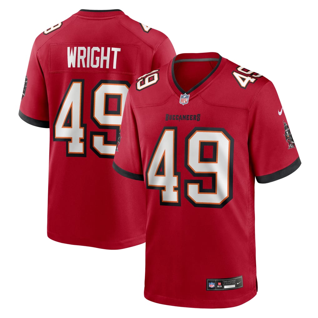 Men's Tampa Bay Buccaneers Owen Wright Red Team Game Jersey