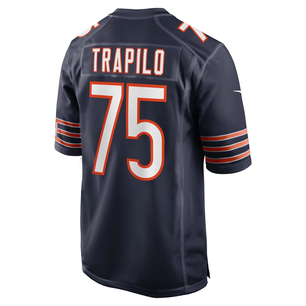 Men's Chicago Bears Ozzy Trapilo Navy Team Game Jersey