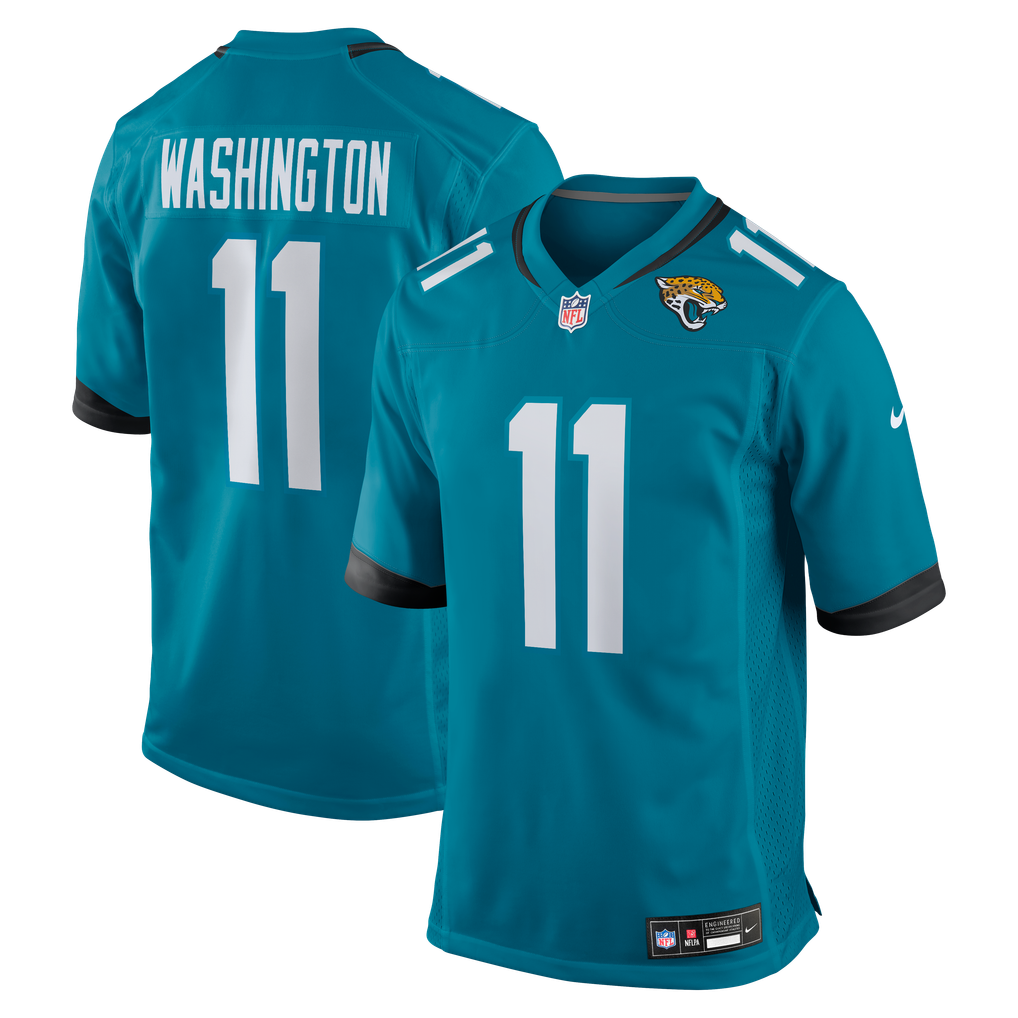 Men's Jacksonville Jaguars Parker Washington Teal Team Game Jersey