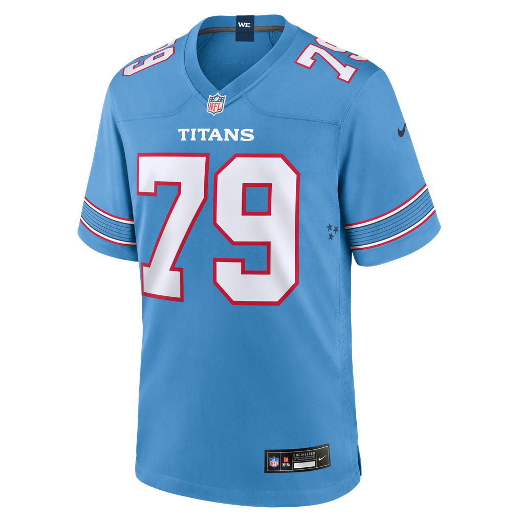 Men's Tennessee Titans Pat Coogan Light Blue Team Game Jersey