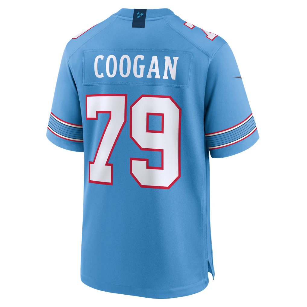 Men's Tennessee Titans Pat Coogan Light Blue Team Game Jersey