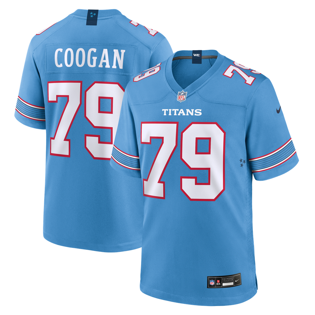 Men's Tennessee Titans Pat Coogan Light Blue Team Game Jersey