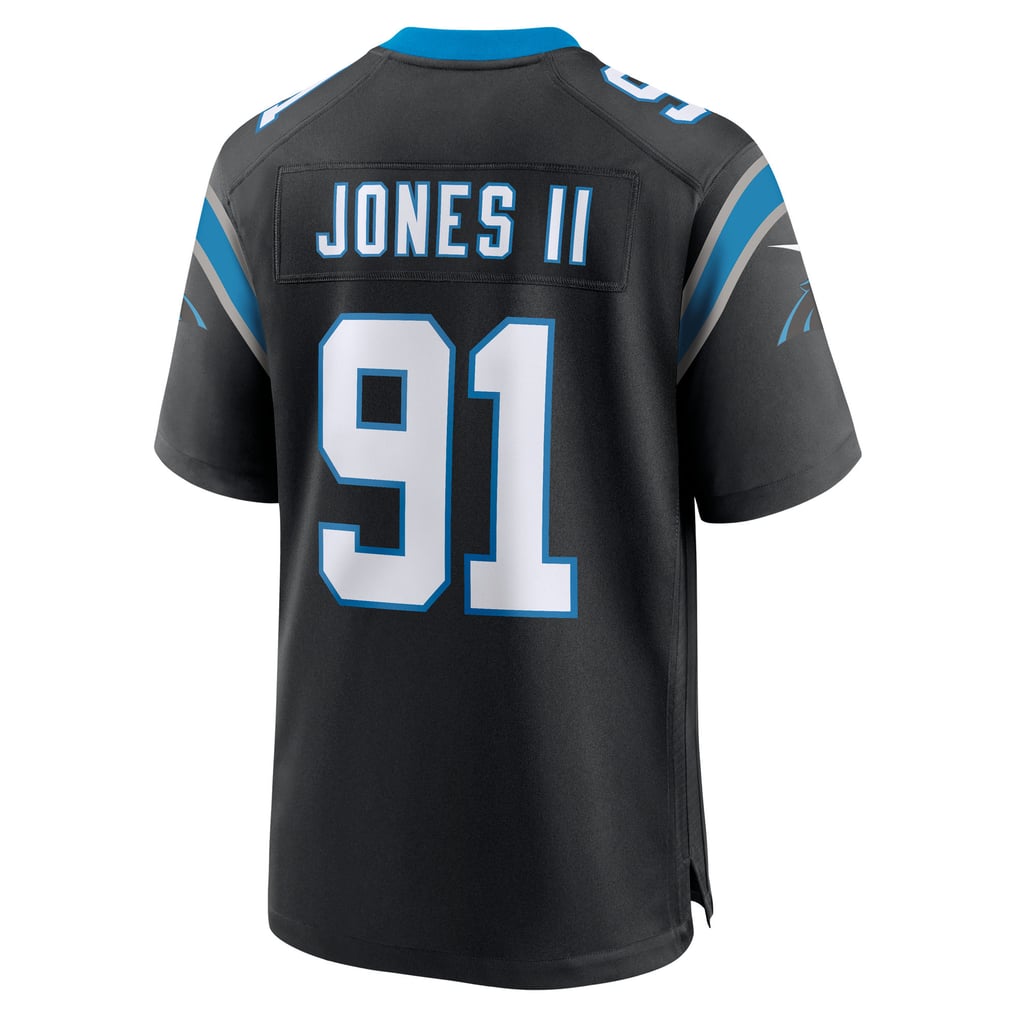 Men's Carolina Panthers Patrick Jones II Black Team Game Jersey