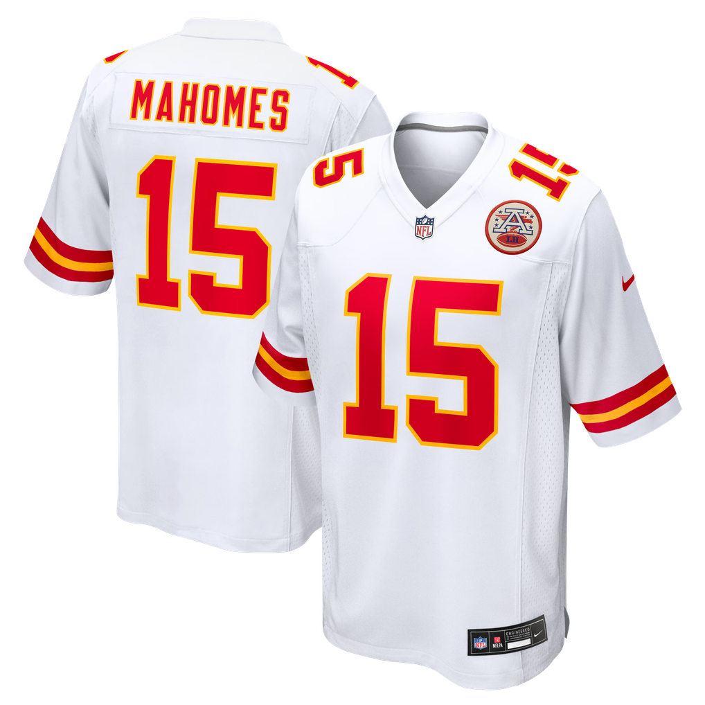Men's Kansas City Chiefs Patrick Mahomes White Game Jersey
