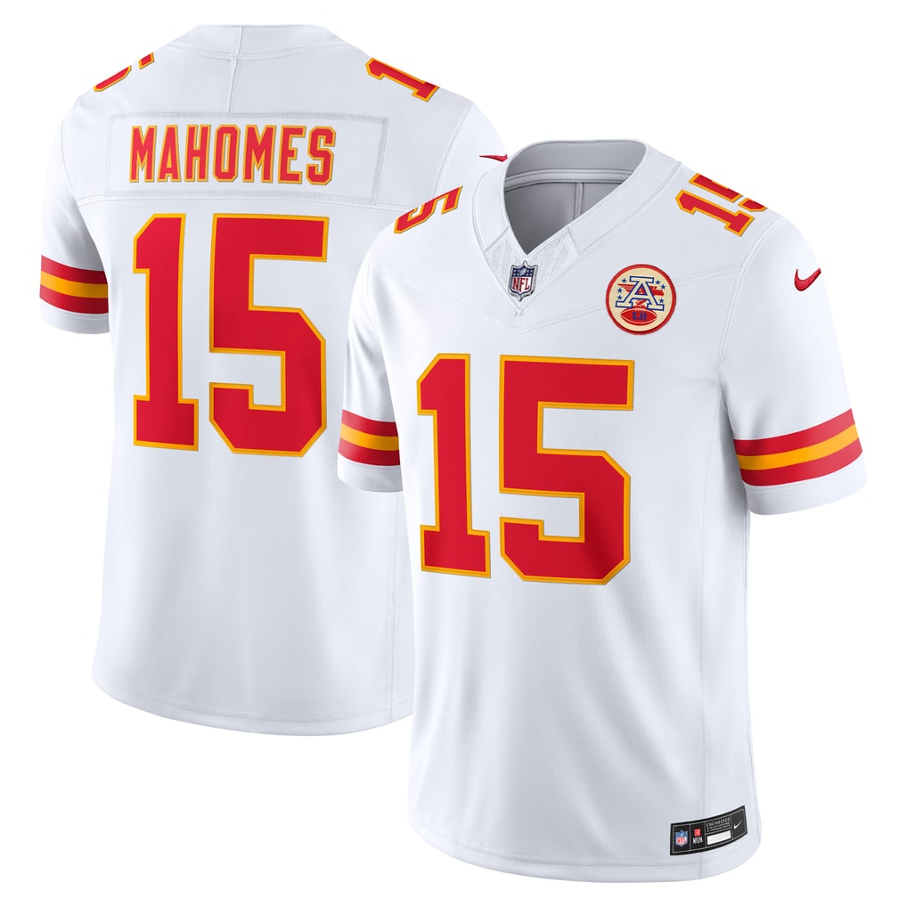 Men's Kansas City Chiefs Patrick Mahomes White Vapor F.U.S.E. Stitched Limited Jersey