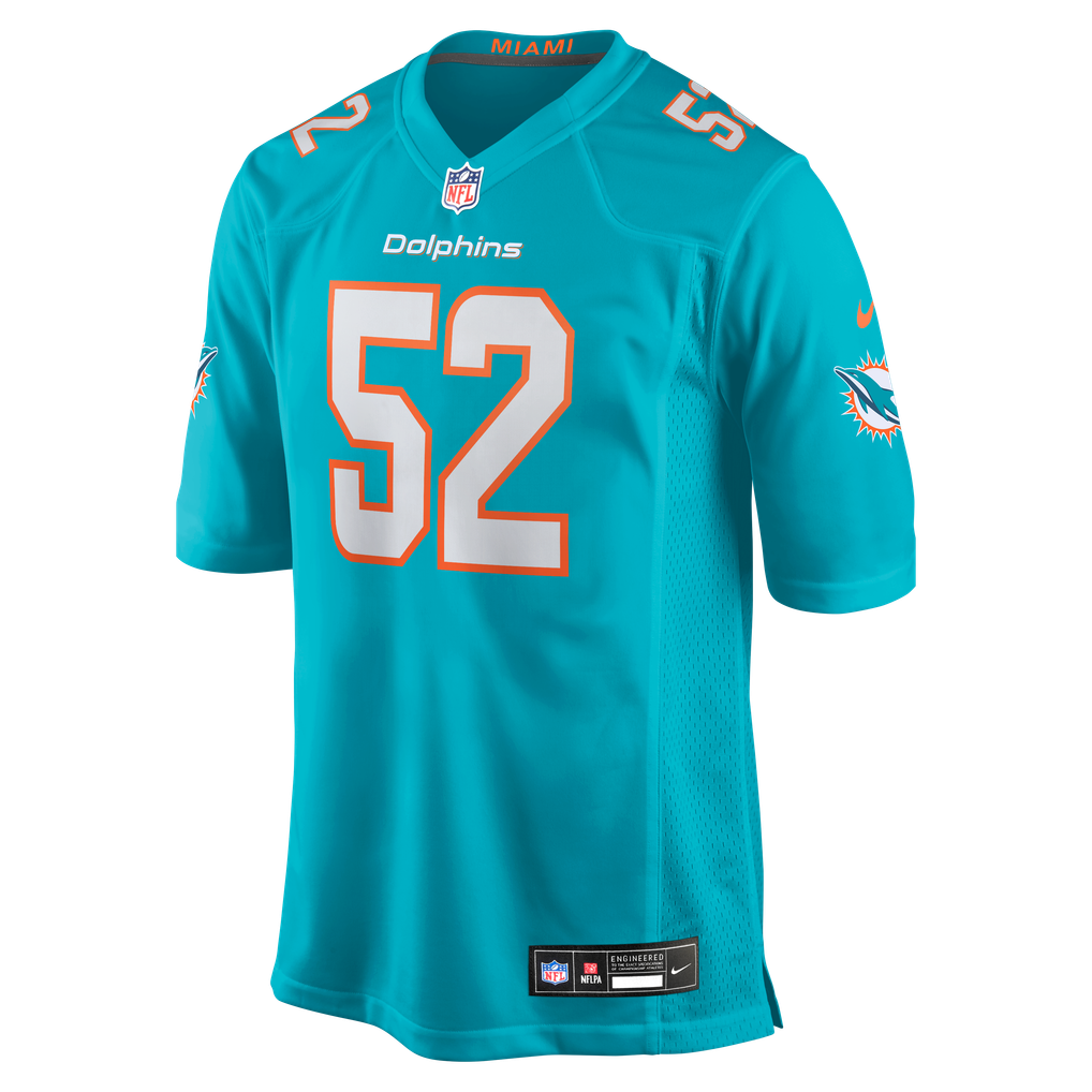 Men's Miami Dolphins Patrick Paul Aqua Game Jersey