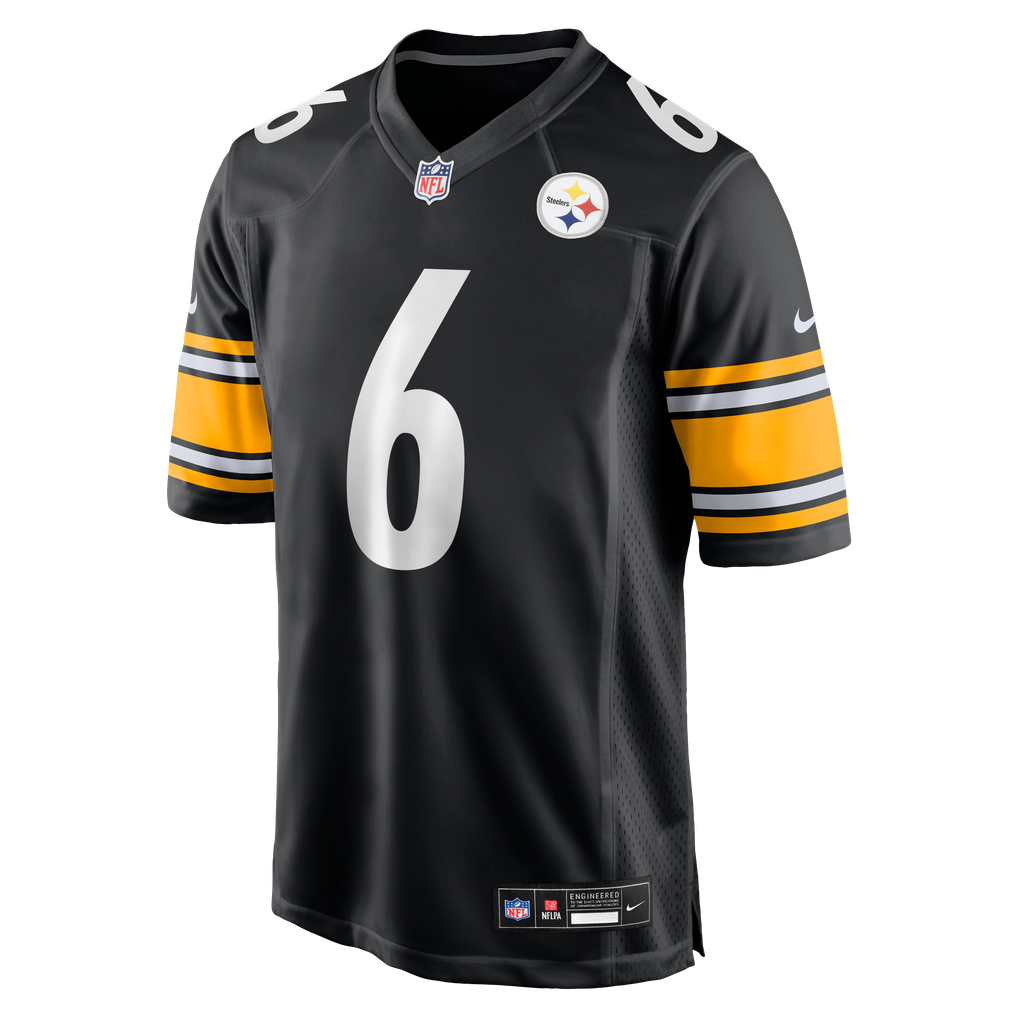 Men's Pittsburgh Steelers Patrick Queen Black Game Jersey