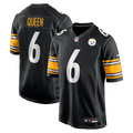 Men's Pittsburgh Steelers Patrick Queen Black Game Jersey