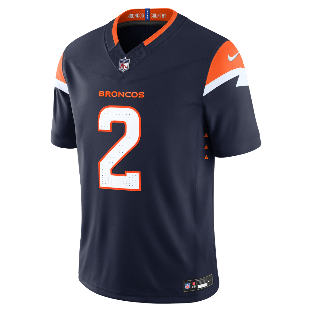 Men's Denver Broncos Patrick Surtain II Navy Alternate Vapor F.U.S.E. Stitched Limited Jersey