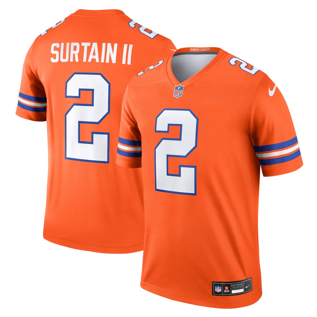 Men's Denver Broncos Patrick Surtain II Orange Legend Player Performance Top
