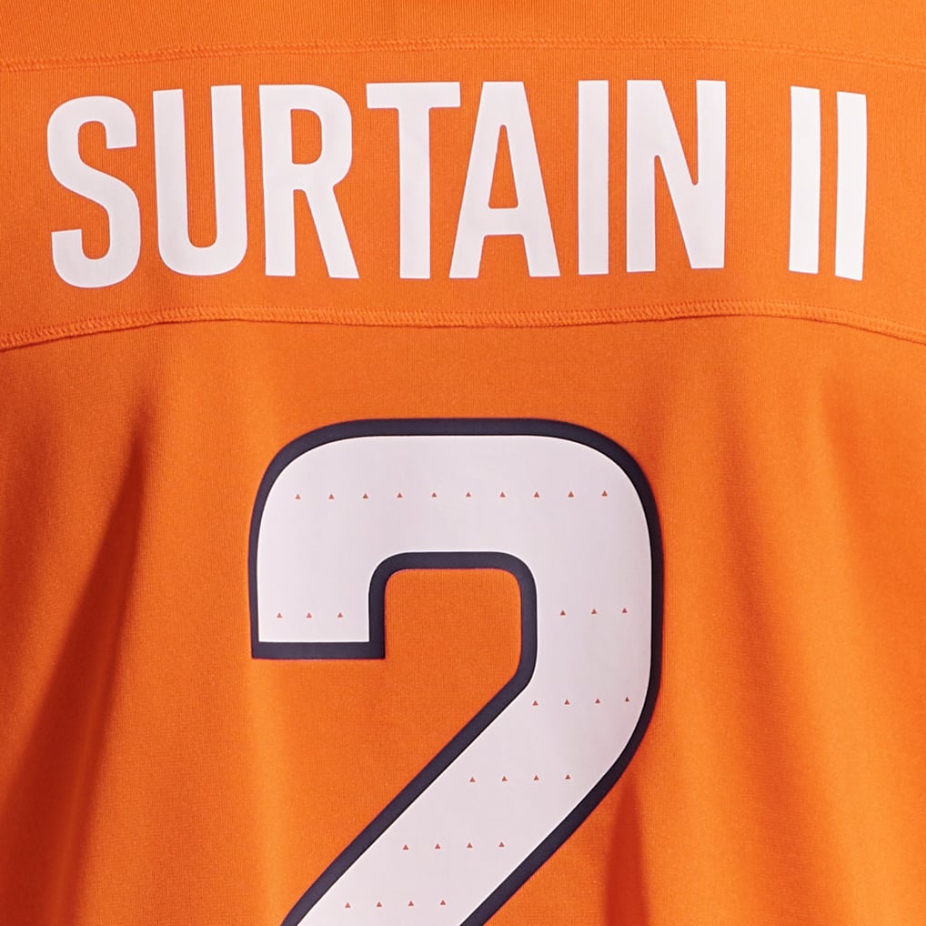 Men's Denver Broncos Patrick Surtain II Orange Team Game Jersey