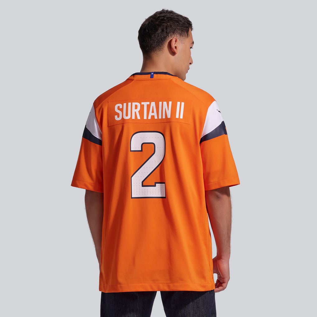 Men's Denver Broncos Patrick Surtain II Orange Team Game Jersey