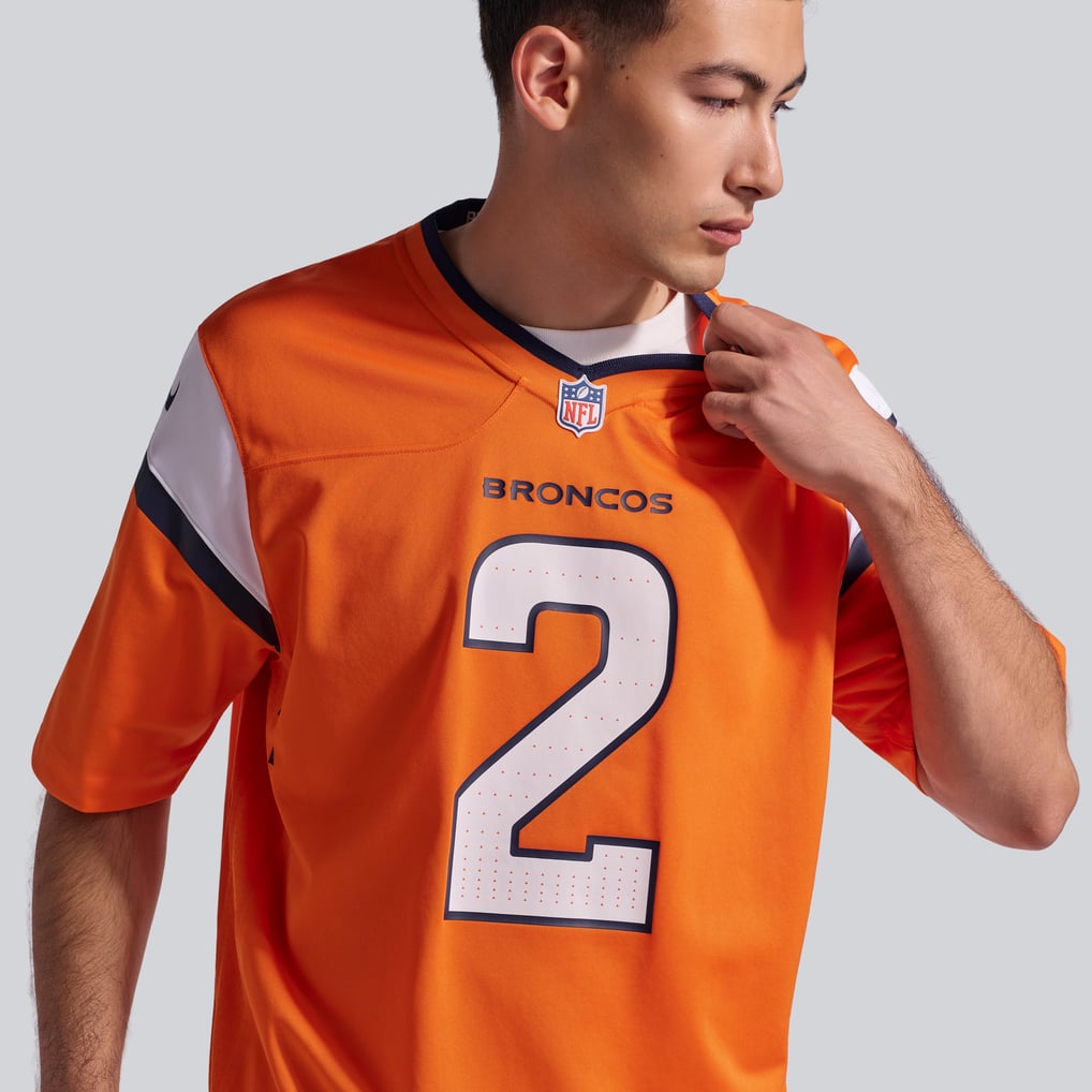 Men's Denver Broncos Patrick Surtain II Orange Team Game Jersey