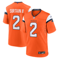 Men's Denver Broncos Patrick Surtain II Orange Team Game Jersey
