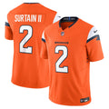 Men's Denver Broncos Patrick Surtain II Orange Team Vapor F.U.S.E. Limited Jersey