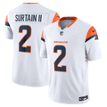 Men's Denver Broncos Patrick Surtain II White Vapor F.U.S.E. Stitched Limited Jersey