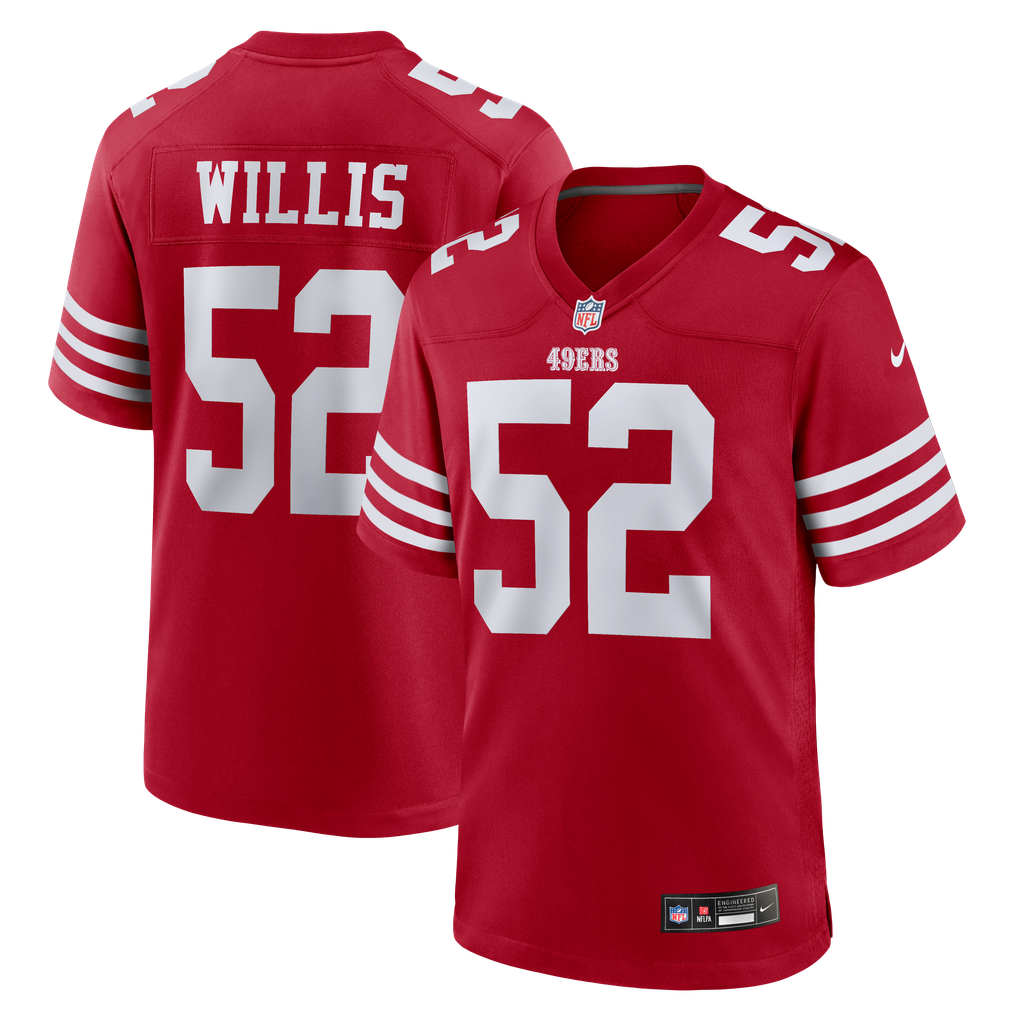 Men's San Francisco 49ers Patrick Willis Scarlet Retired Player Game Jersey
