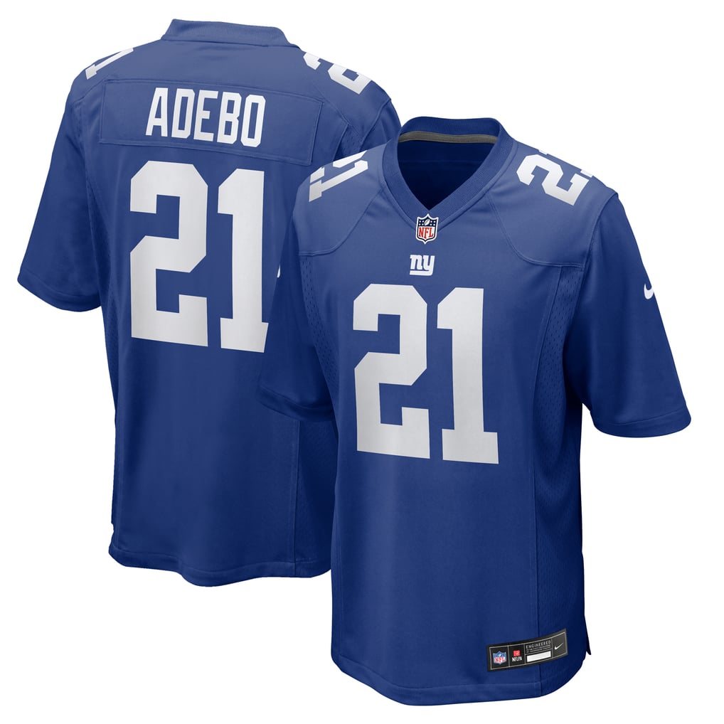 Men's New York Giants Paulson Adebo Royal Team Game Jersey