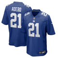 Men's New York Giants Paulson Adebo Royal Team Game Jersey
