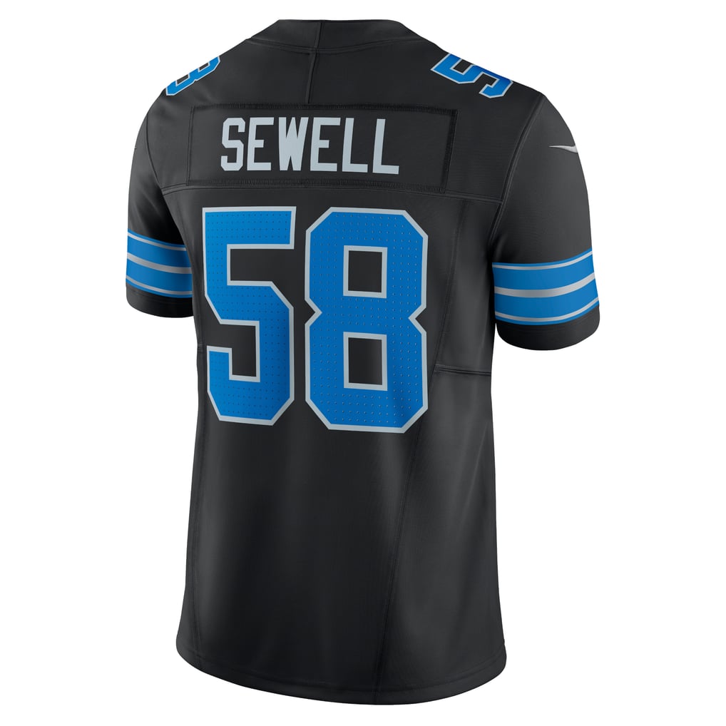 Men's Detroit Lions Penei Sewell Black Vapor F.U.S.E. Alternate Limited Jersey